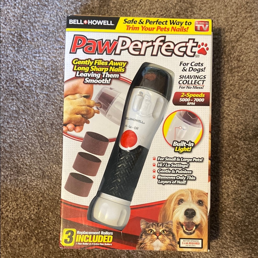 Paw Perfect Nail Trimming Device for Cats and Dogs Bell Howell New in Box